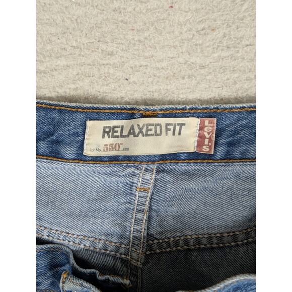 Vintage Levis 550 Jeans Mens 34x32 Blue Denim Straight Relaxed Fit Faded Y2K - Picture 15 of 16